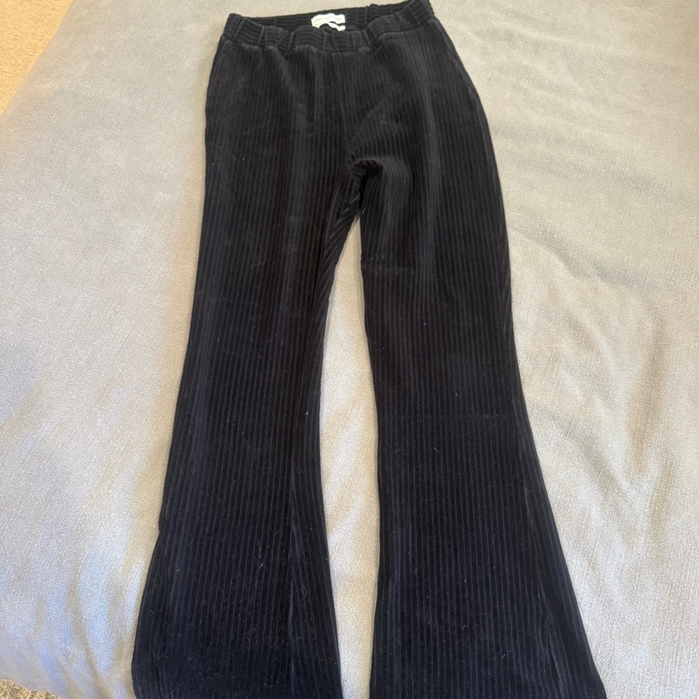 Black Corduroy Flare Pants